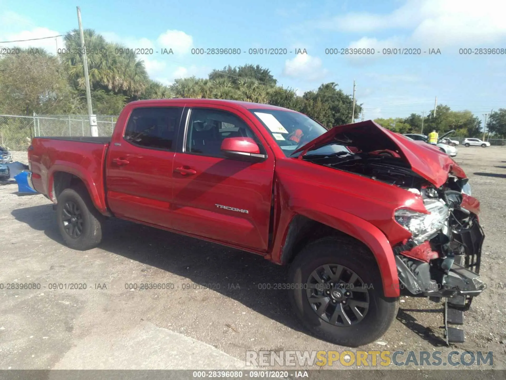 1 Photograph of a damaged car 3TMAZ5CN6LM128002 TOYOTA TACOMA 2WD 2020
