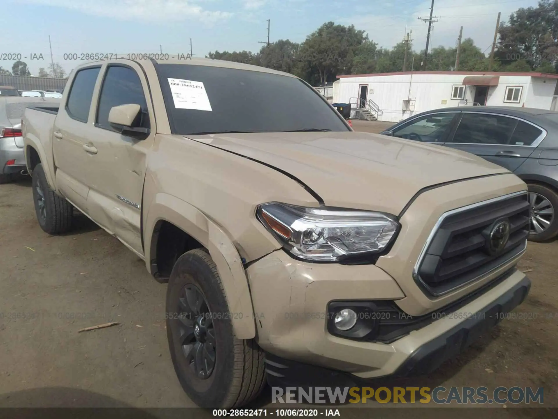 1 Photograph of a damaged car 3TMAZ5CN7LM115971 TOYOTA TACOMA 2WD 2020