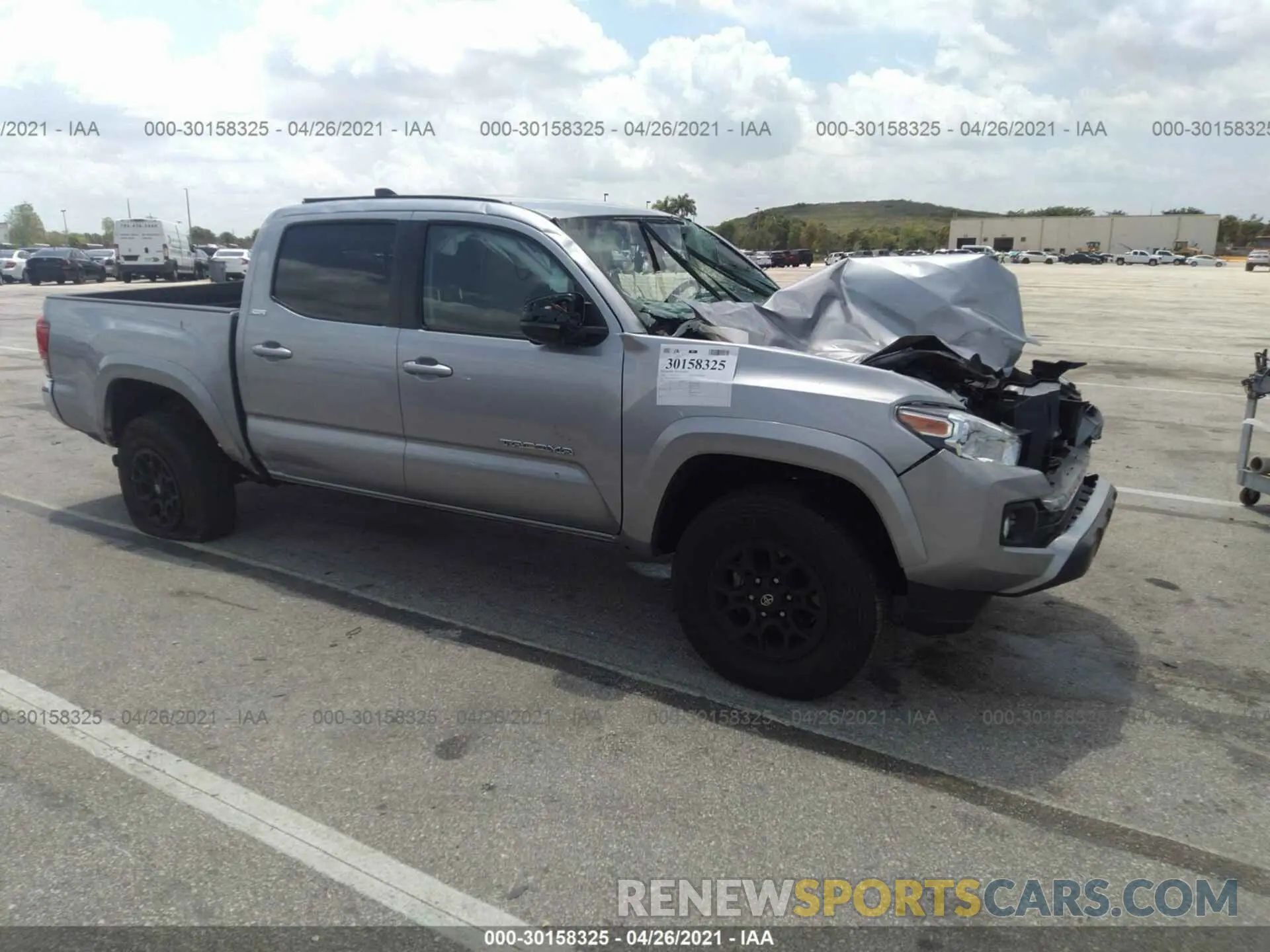 1 Photograph of a damaged car 3TMAZ5CN8LM128549 TOYOTA TACOMA 2WD 2020