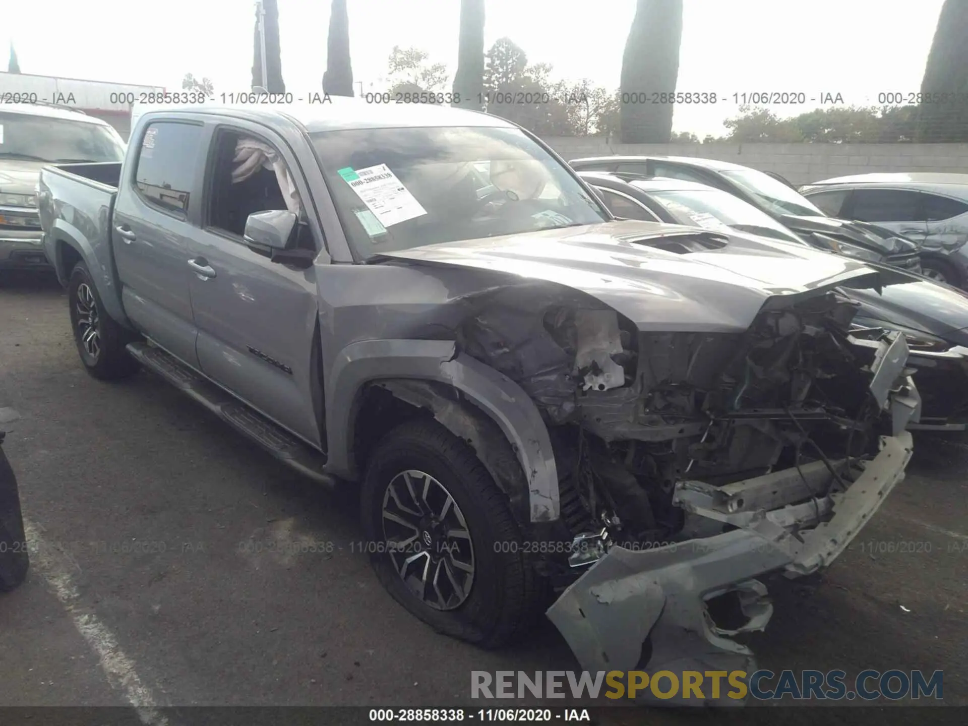 1 Photograph of a damaged car 3TMAZ5CN9LM134957 TOYOTA TACOMA 2WD 2020