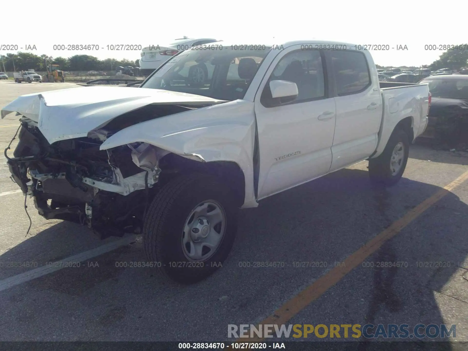 2 Photograph of a damaged car 5TFAX5GN4LX176060 TOYOTA TACOMA 2WD 2020