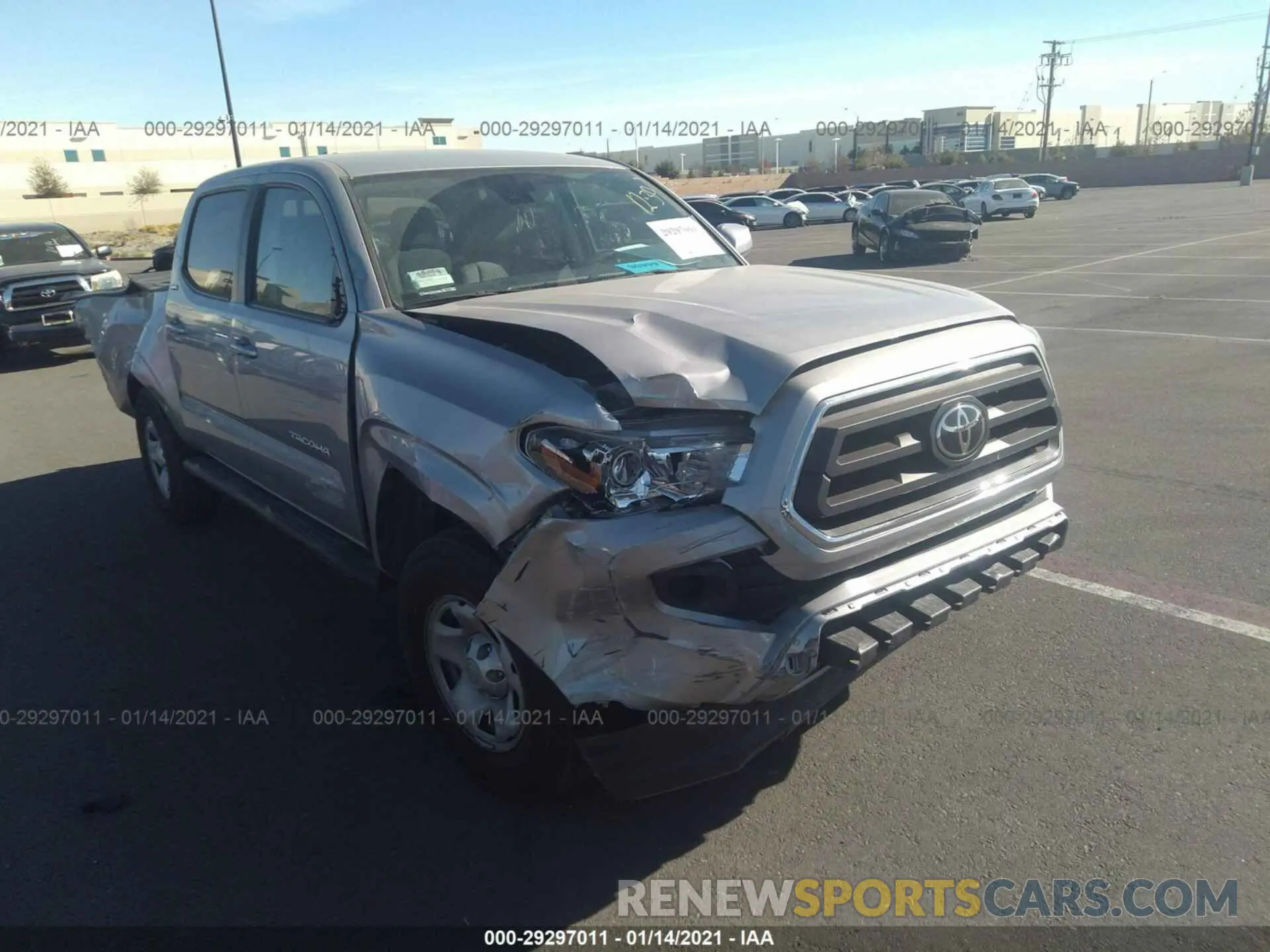 1 Photograph of a damaged car 5TFAX5GN7LX180751 TOYOTA TACOMA 2WD 2020