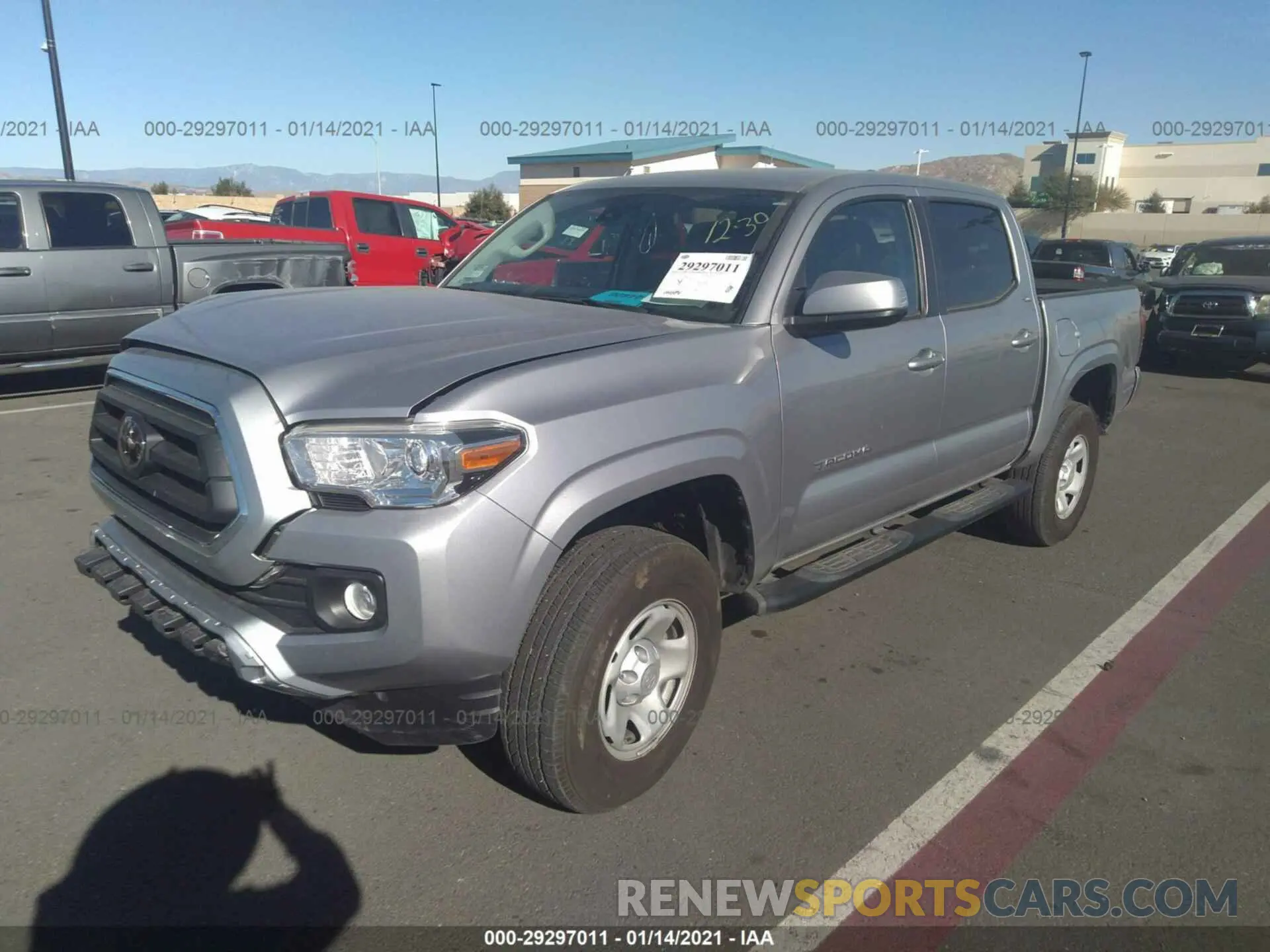 2 Photograph of a damaged car 5TFAX5GN7LX180751 TOYOTA TACOMA 2WD 2020