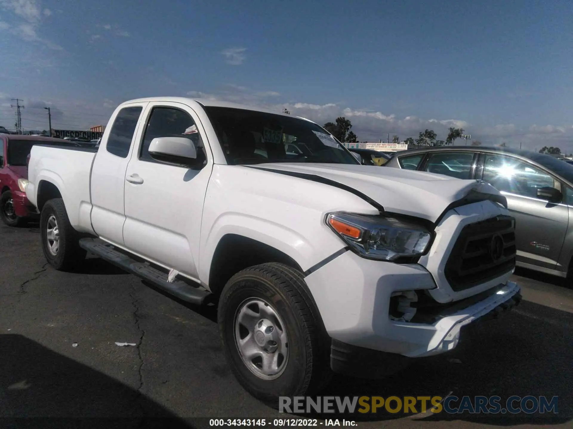 1 Photograph of a damaged car 5TFRX5GN8LX165923 TOYOTA TACOMA 2WD 2020