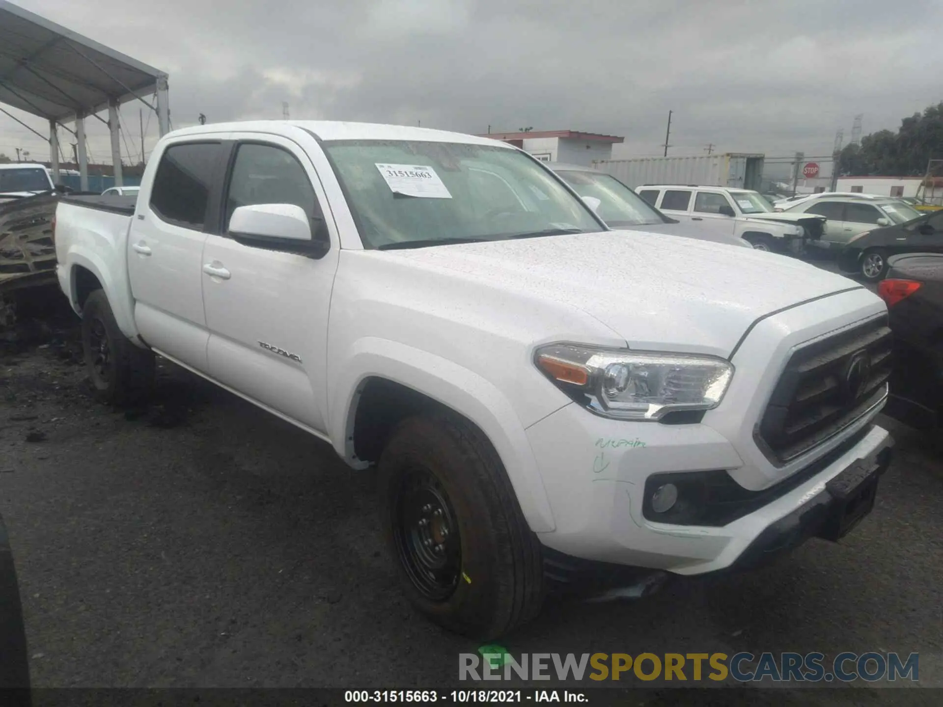 1 Photograph of a damaged car 3TMAZ5CNXMM155656 TOYOTA TACOMA 2WD 2021