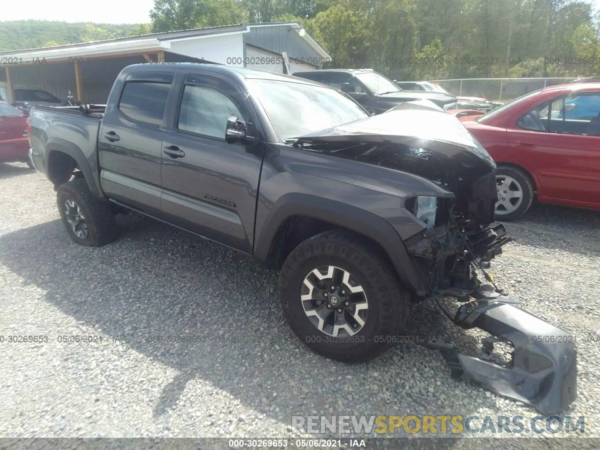 1 Photograph of a damaged car 3TMCZ5AN0KM192546 TOYOTA TACOMA 4WD 2019