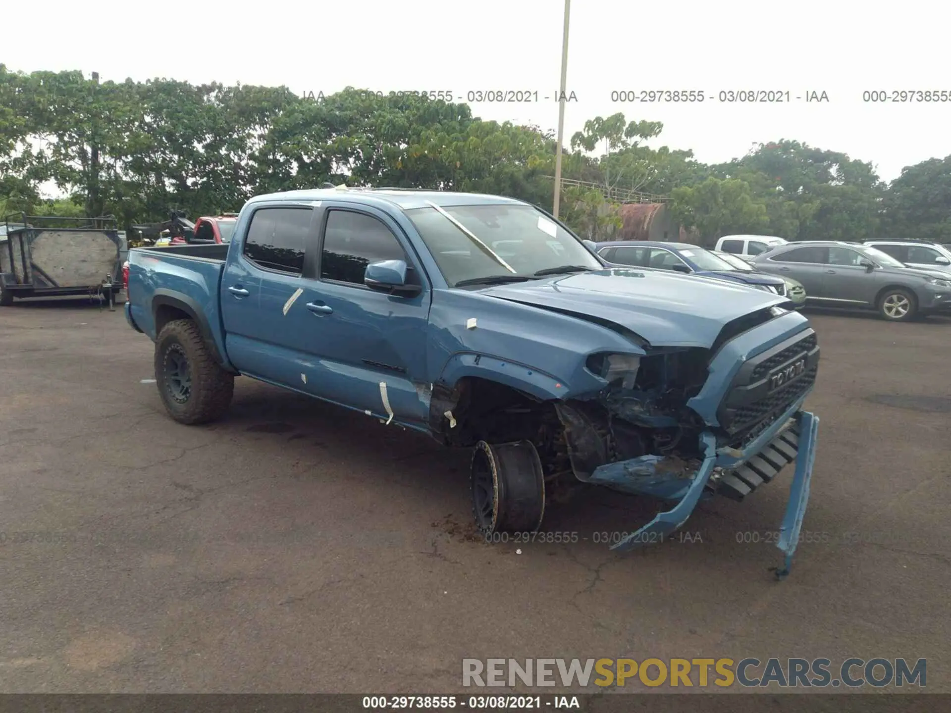 1 Photograph of a damaged car 3TMCZ5AN3KM213230 TOYOTA TACOMA 4WD 2019