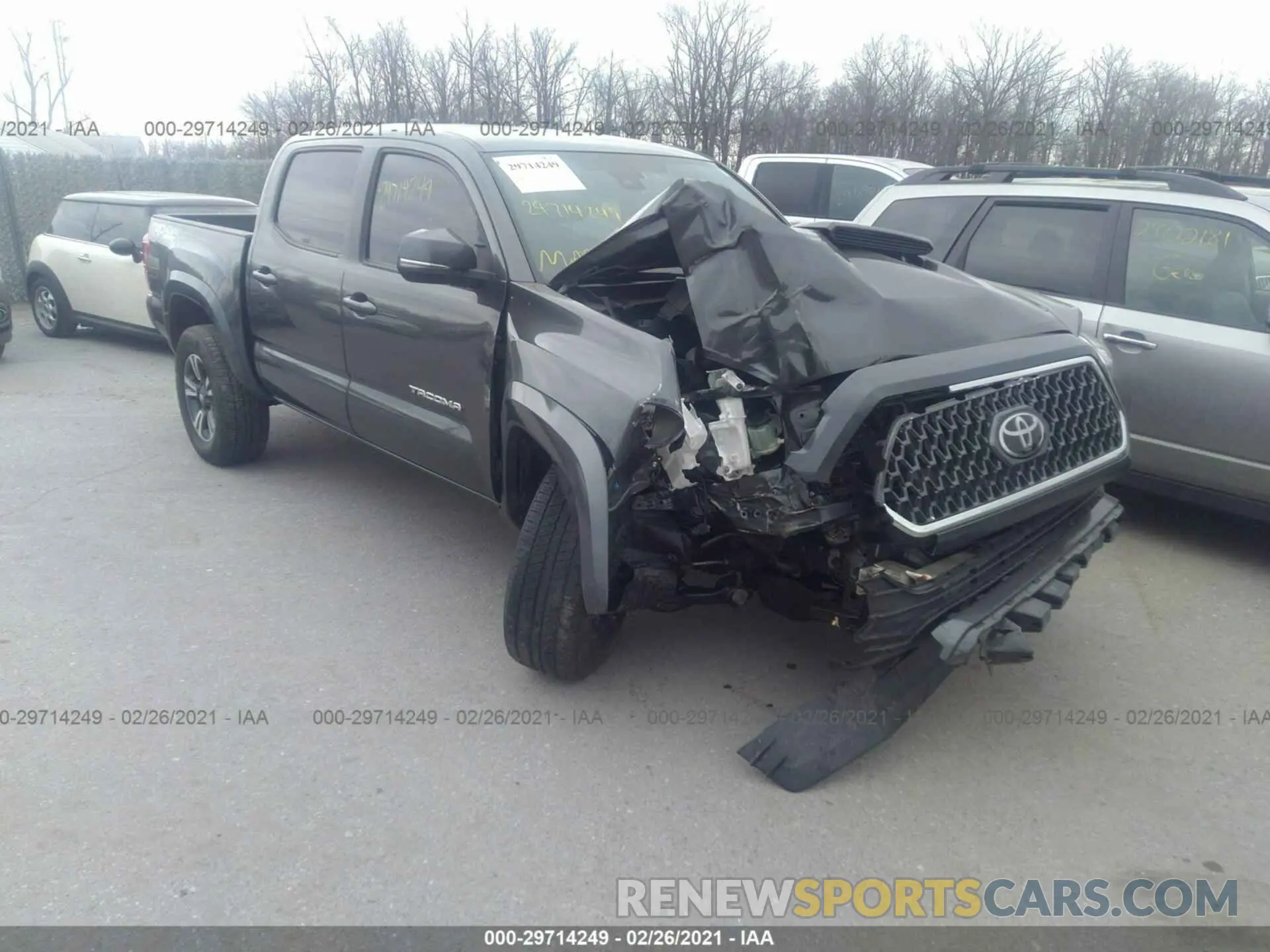 1 Photograph of a damaged car 3TMCZ5AN7KM211402 TOYOTA TACOMA 4WD 2019