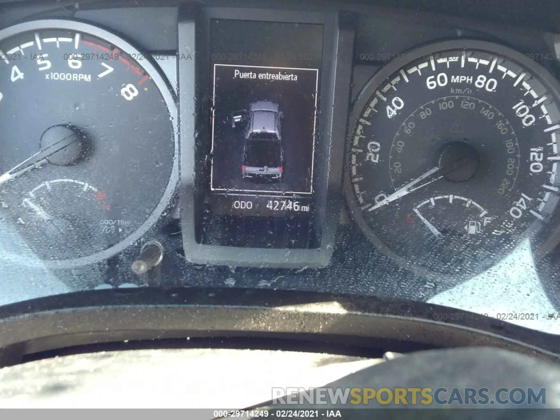7 Photograph of a damaged car 3TMCZ5AN7KM211402 TOYOTA TACOMA 4WD 2019