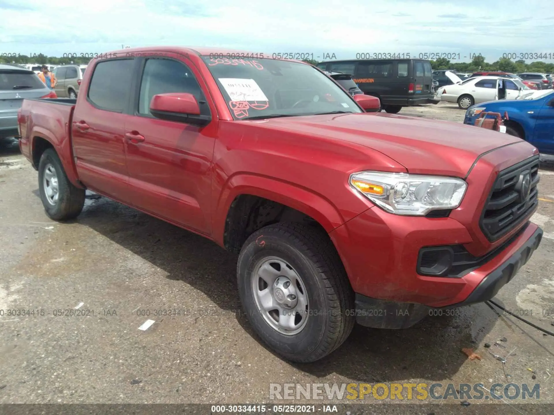 1 Photograph of a damaged car 5TFCZ5AN7KX184308 TOYOTA TACOMA 4WD 2019