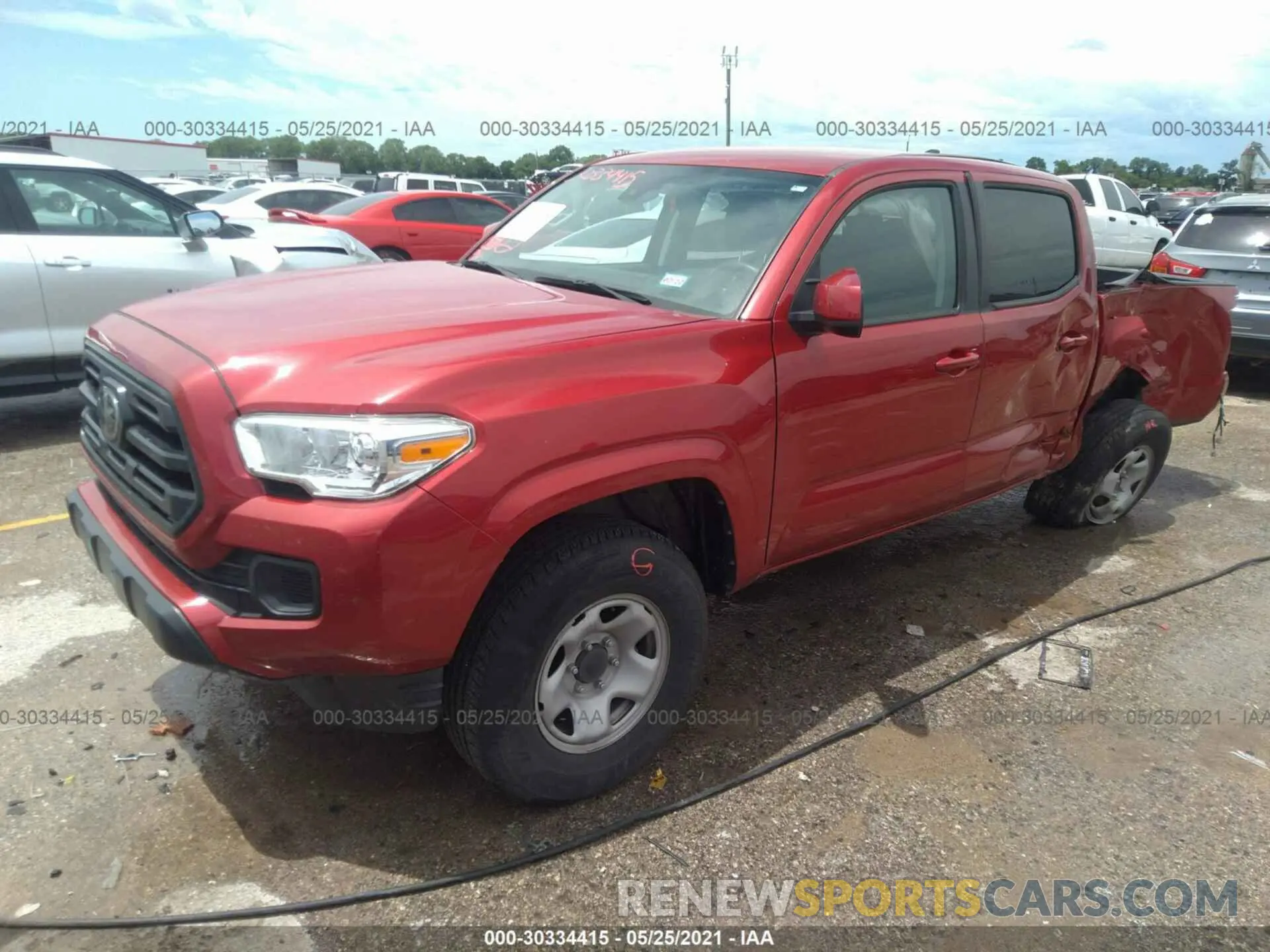 2 Photograph of a damaged car 5TFCZ5AN7KX184308 TOYOTA TACOMA 4WD 2019