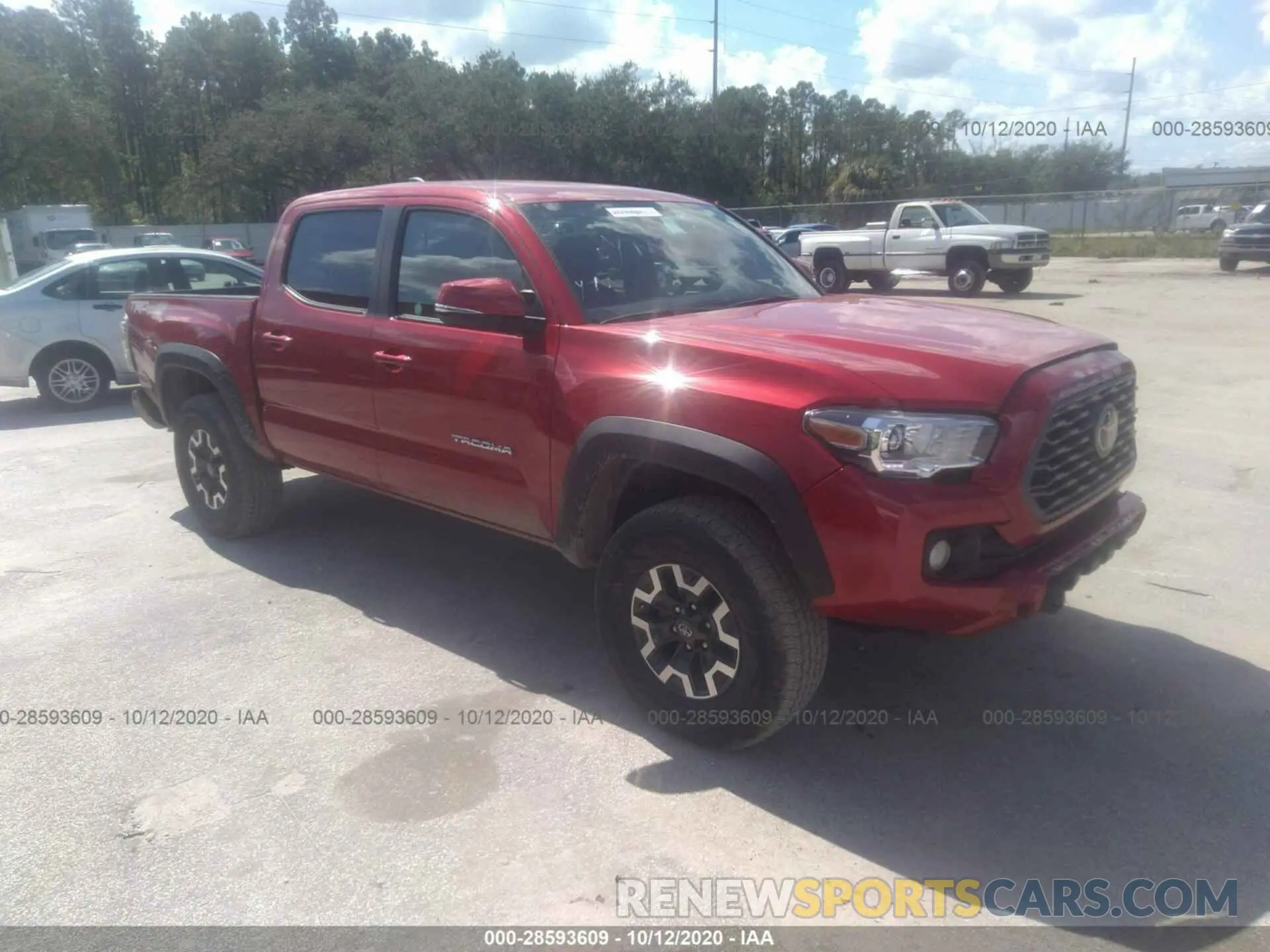 1 Photograph of a damaged car 3TMCZ5AN5LM319762 TOYOTA TACOMA 4WD 2020