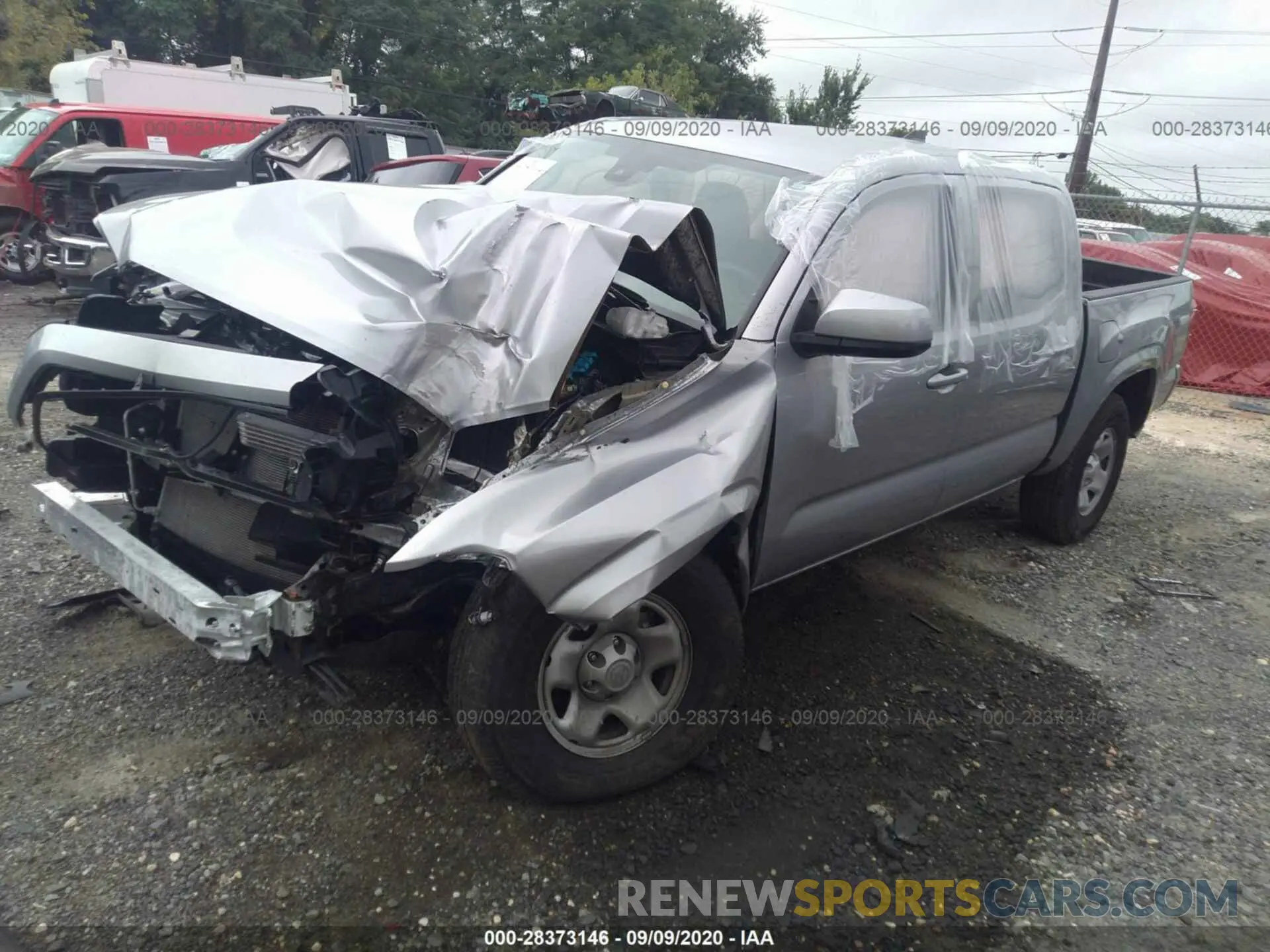2 Photograph of a damaged car 3TMCZ5AN9LM330702 TOYOTA TACOMA 4WD 2020