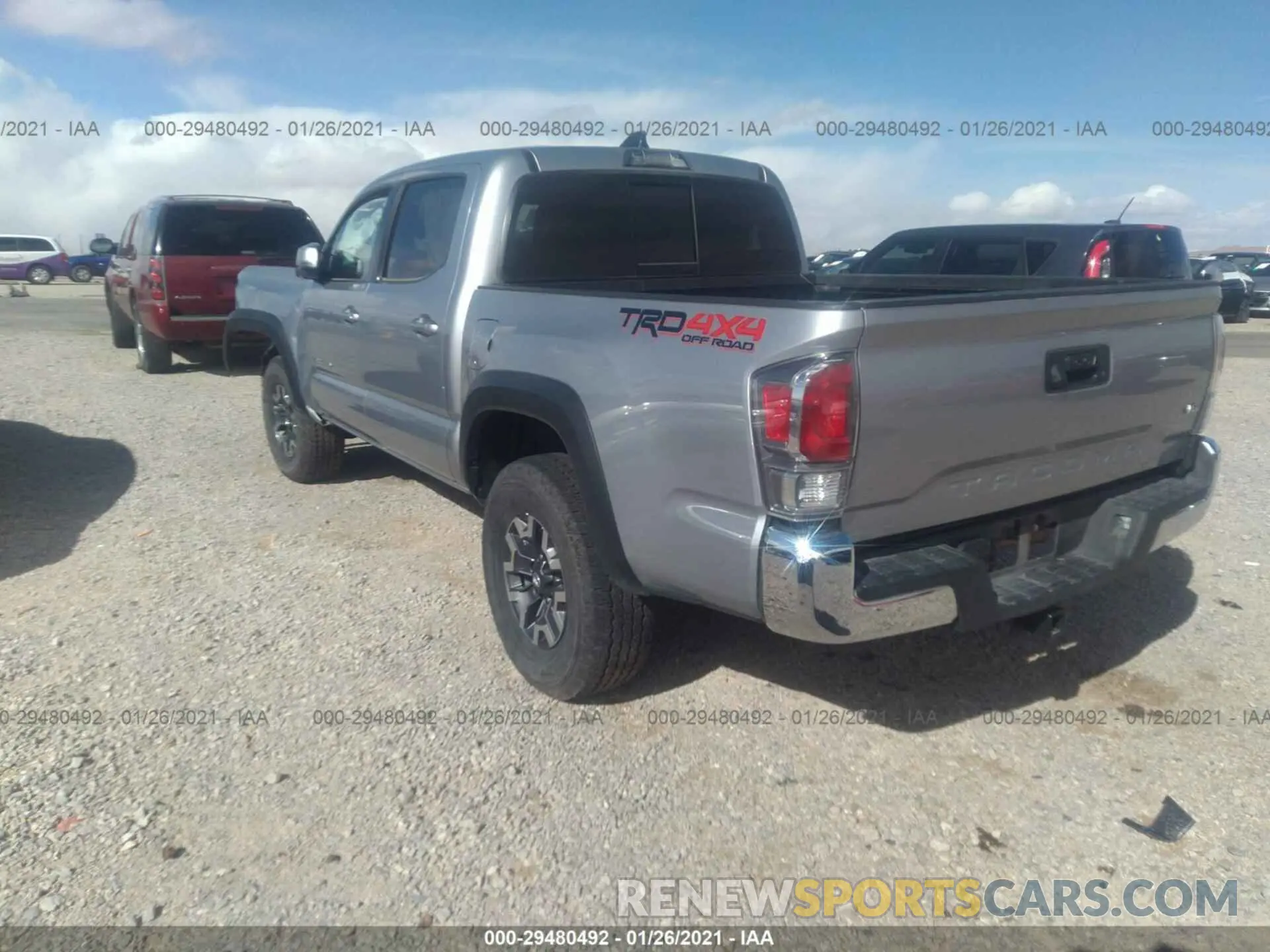 3 Photograph of a damaged car 3TMCZ5ANXLM311091 TOYOTA TACOMA 4WD 2020