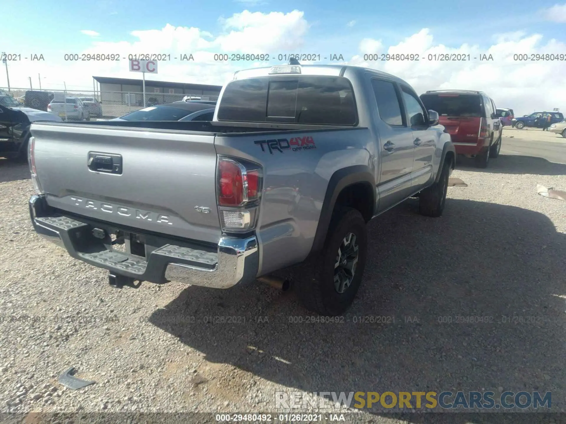 4 Photograph of a damaged car 3TMCZ5ANXLM311091 TOYOTA TACOMA 4WD 2020