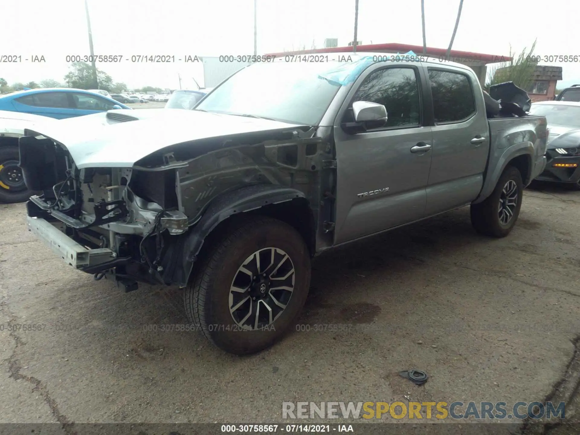 2 Photograph of a damaged car 3TMCZ5AN3MM380609 TOYOTA TACOMA 4WD 2021