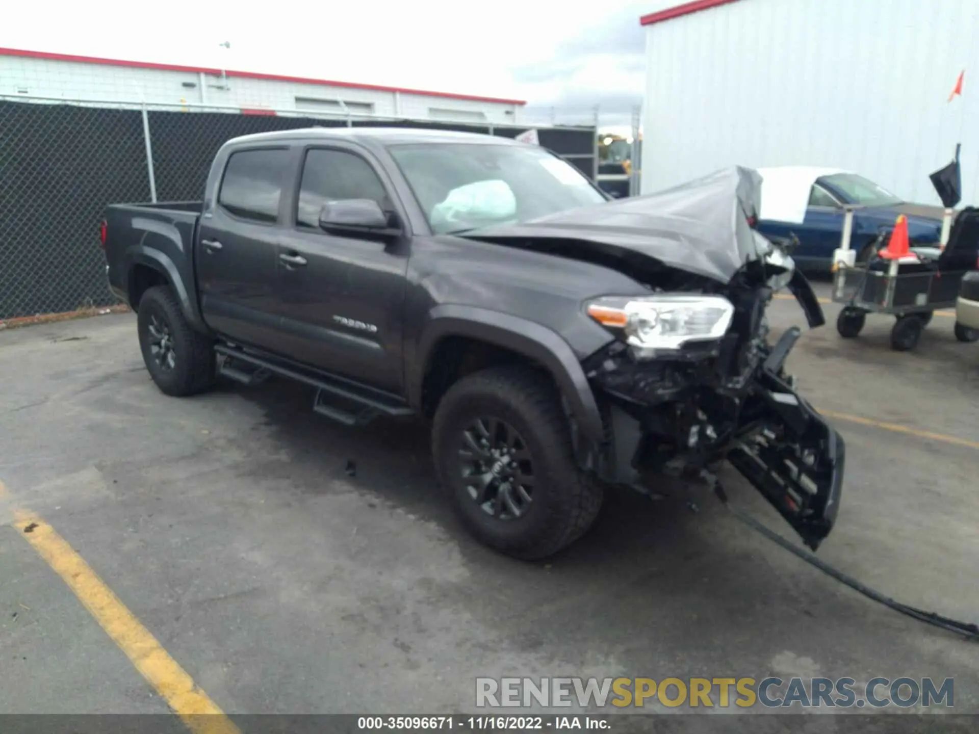 1 Photograph of a damaged car 3TMCZ5ANXMM416263 TOYOTA TACOMA 4WD 2021