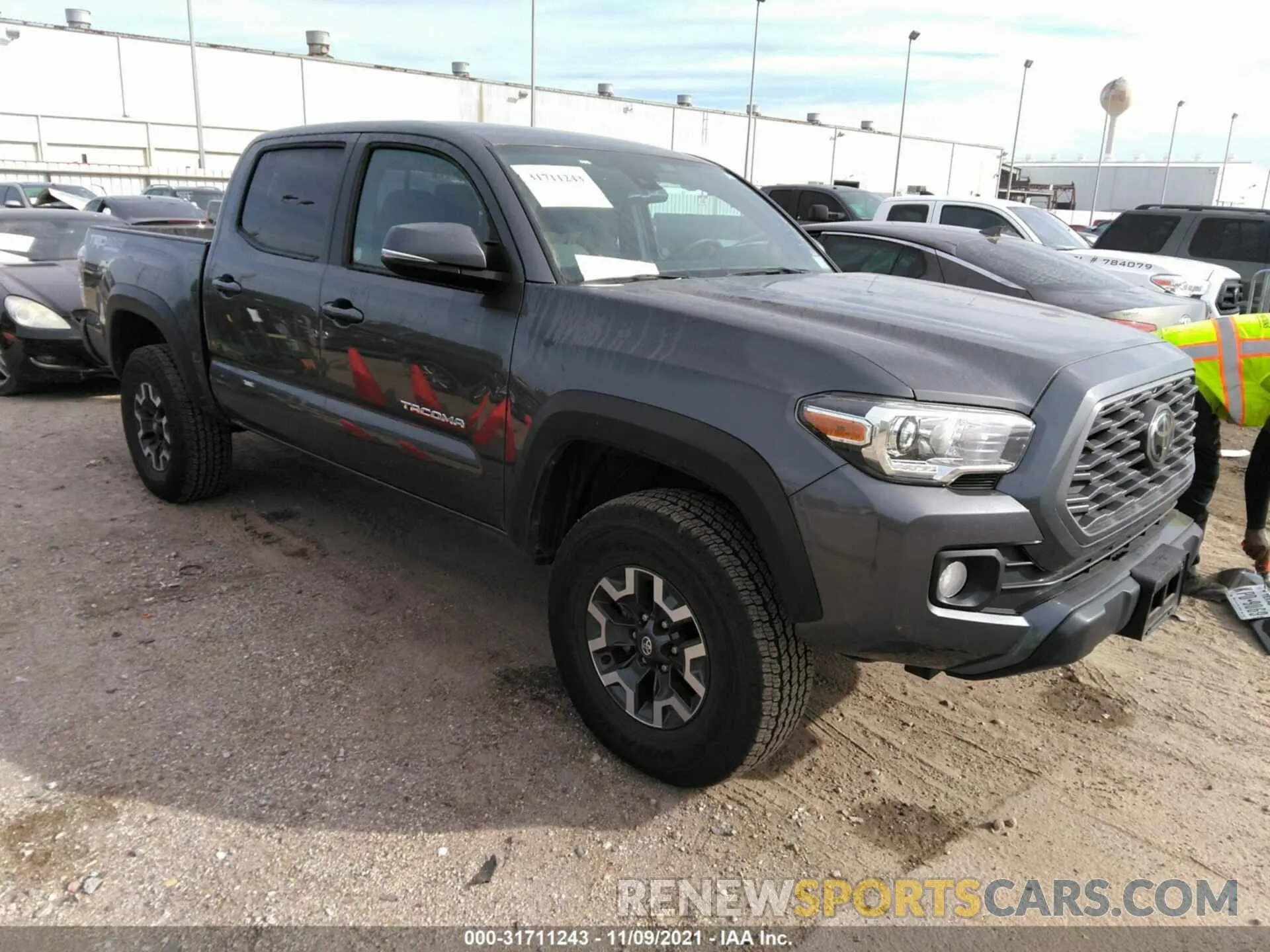 1 Photograph of a damaged car 5TFCZ5AN7MX268776 TOYOTA TACOMA 4WD 2021