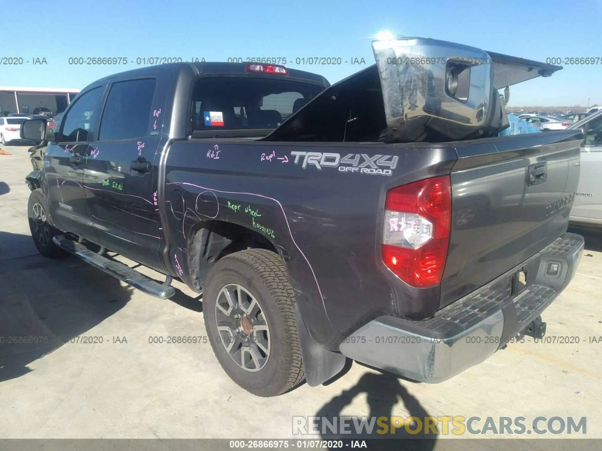 3 Photograph of a damaged car 5TFDY5F19KX796569 TOYOTA TUNDRA 2019