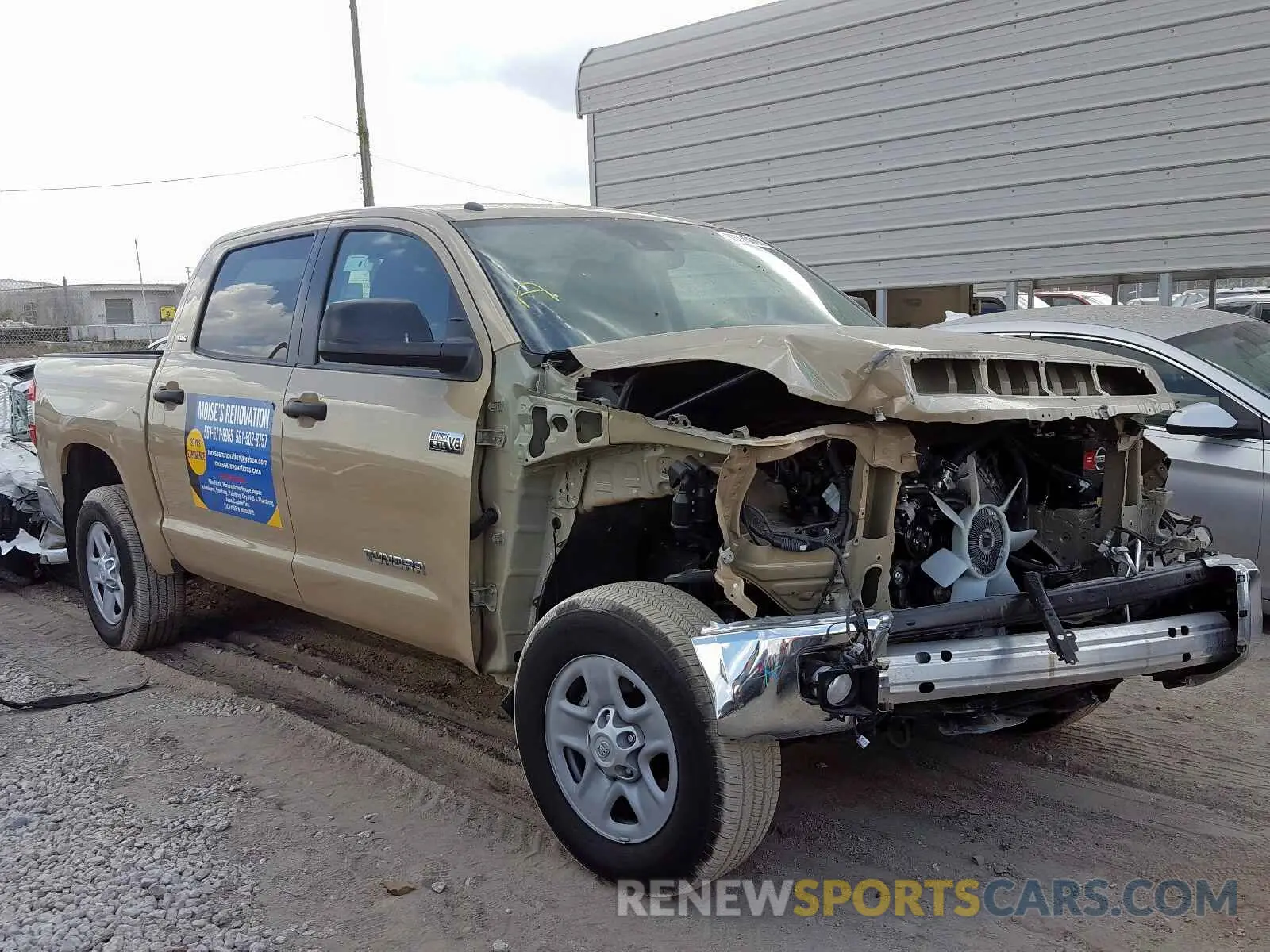 1 Photograph of a damaged car 5TFEY5F18KX248566 TOYOTA TUNDRA 2019