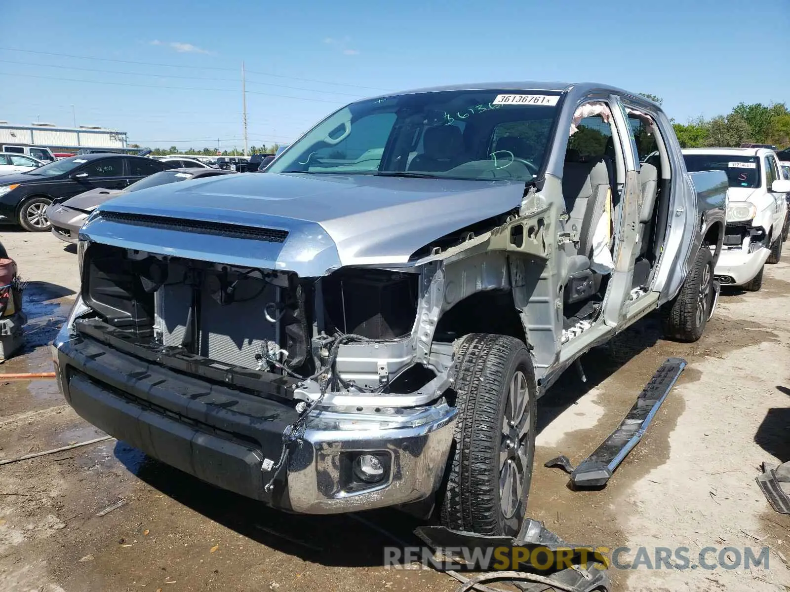 2 Photograph of a damaged car 5TFFY5F12LX257608 TOYOTA TUNDRA 2020