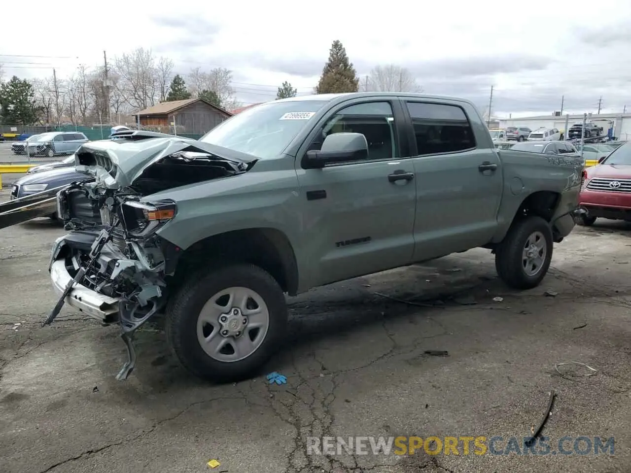 1 Photograph of a damaged car 5TFDY5F18MX034496 TOYOTA TUNDRA 2021