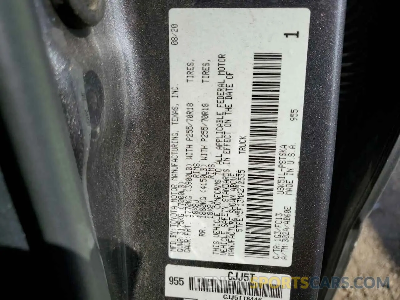 12 Photograph of a damaged car 5TFEY5F13MX272535 TOYOTA TUNDRA 2021