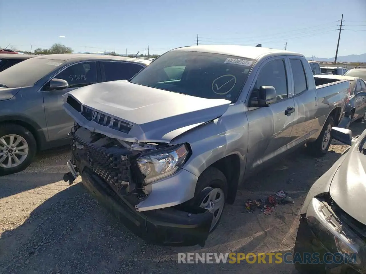 1 Photograph of a damaged car 5TFRY5F11MX290940 TOYOTA TUNDRA 2021