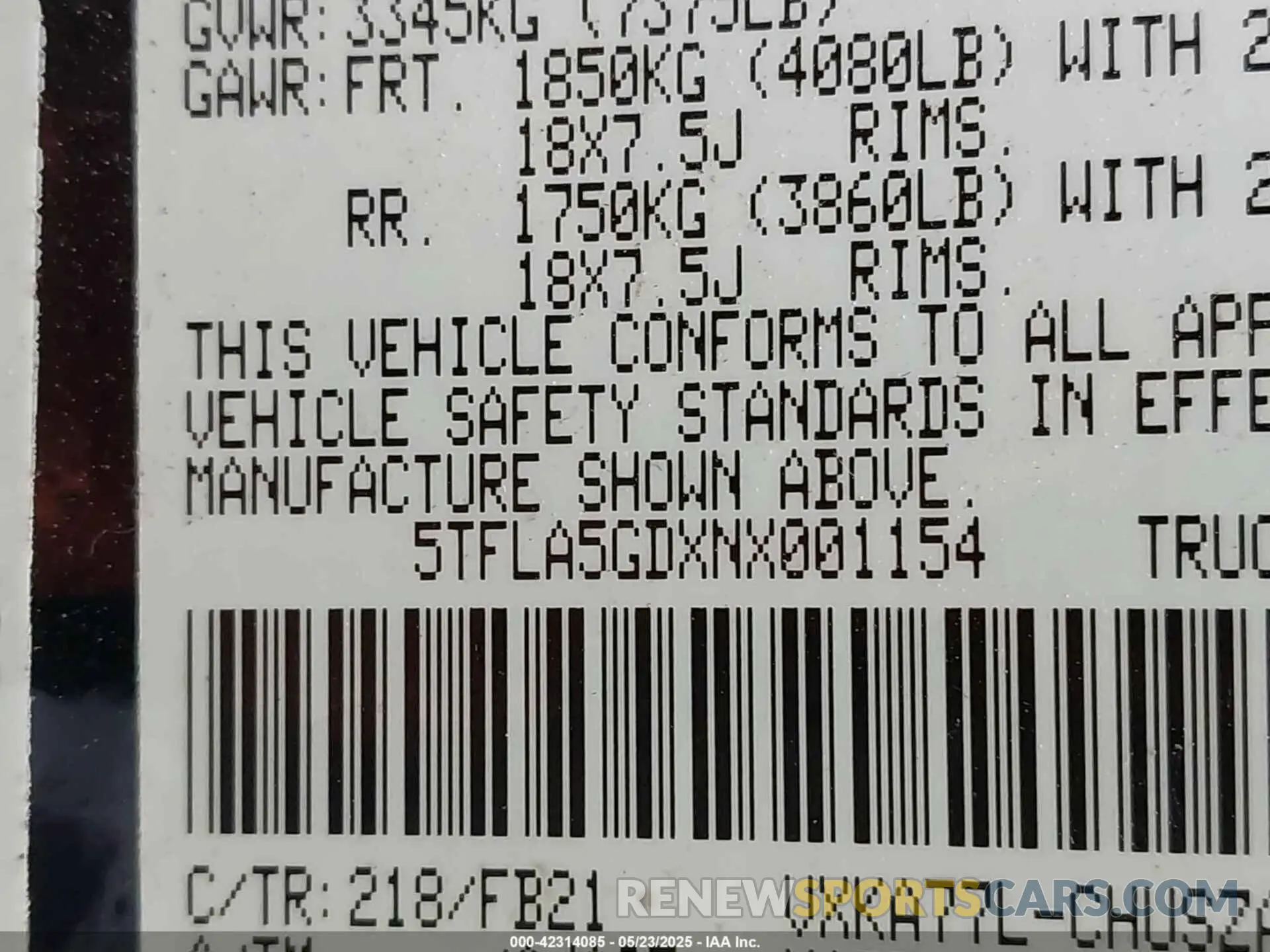 9 Фотография поврежденного автомобиля 5TFLA5GDXNX001154 TOYOTA TUNDRA 2022