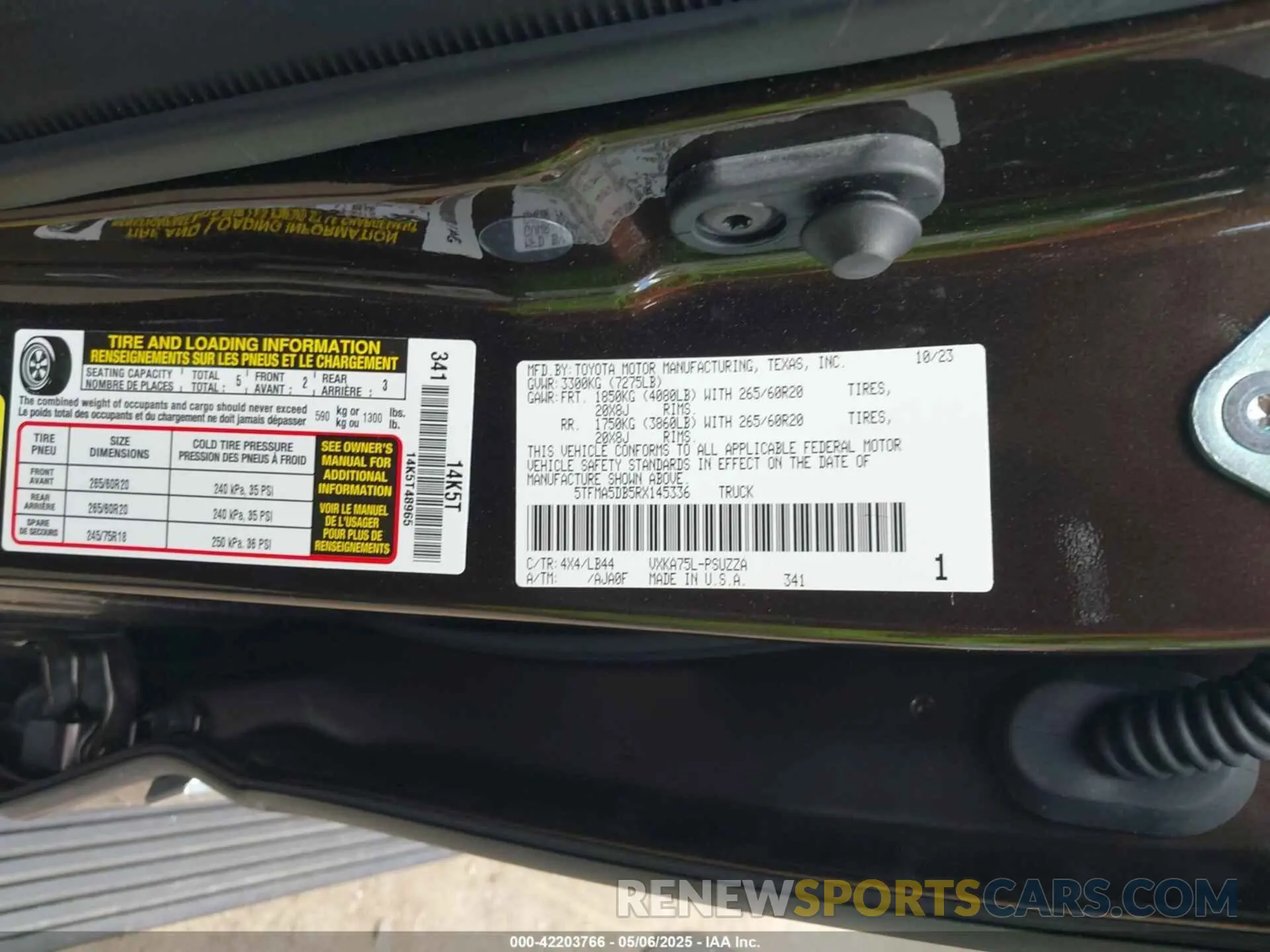 9 Photograph of a damaged car 5TFMA5DB5RX145336 TOYOTA TUNDRA 2024