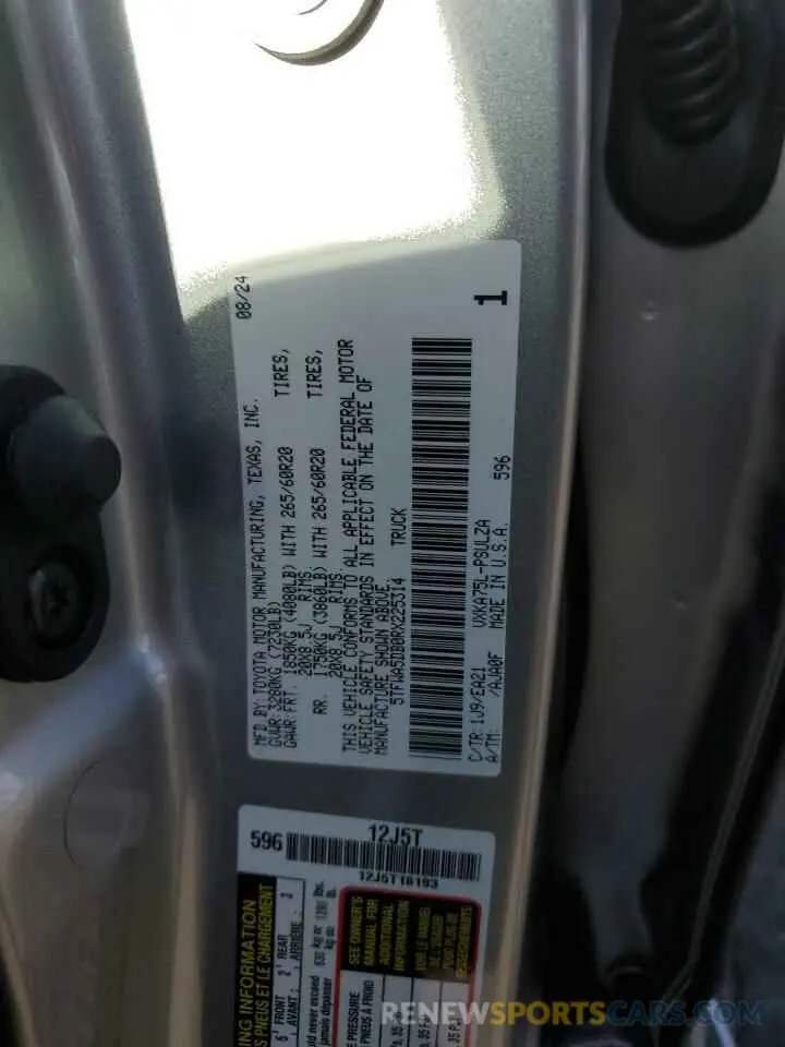 14 Фотография поврежденного автомобиля 5TFWA5DB0RX225314 TOYOTA TUNDRA 2024