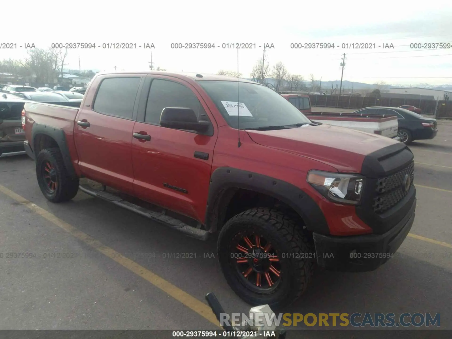 1 Photograph of a damaged car 5TFEY5F11KX252619 TOYOTA TUNDRA 2WD 2019