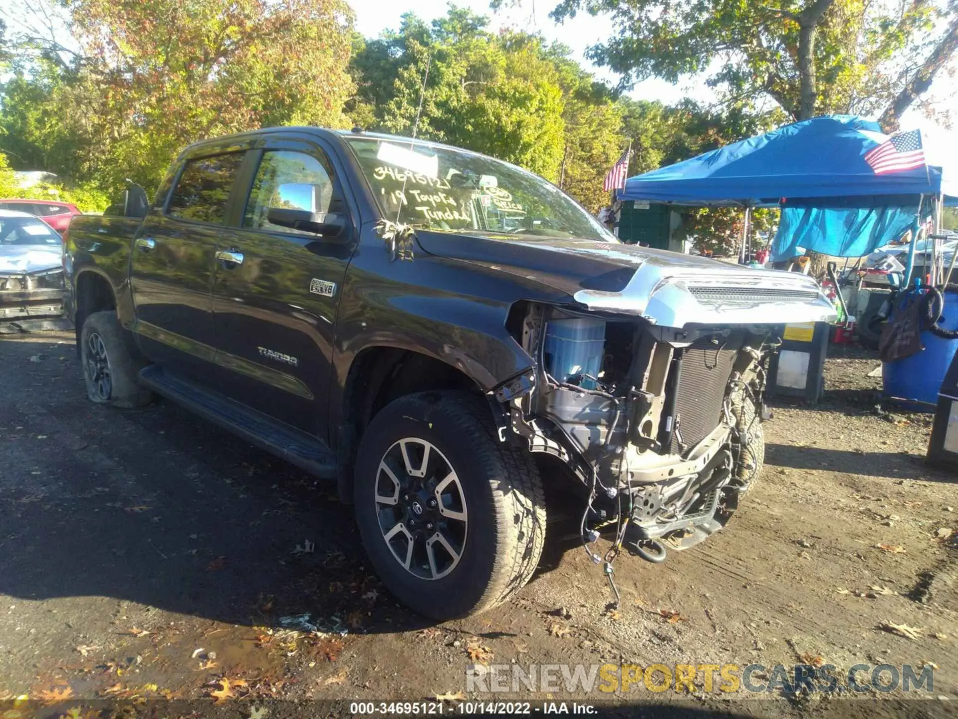 1 Photograph of a damaged car 5TFHY5F16KX816701 TOYOTA TUNDRA 4WD 2019