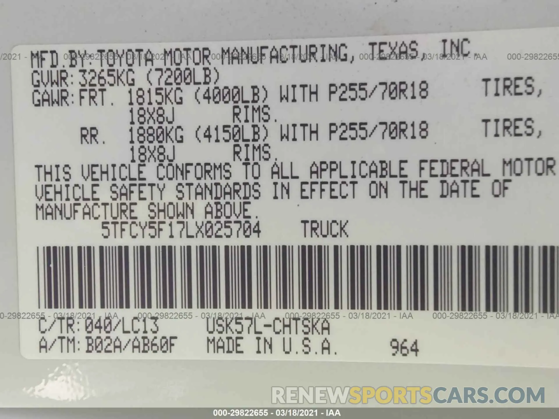 9 Photograph of a damaged car 5TFCY5F17LX025704 TOYOTA TUNDRA 4WD 2020