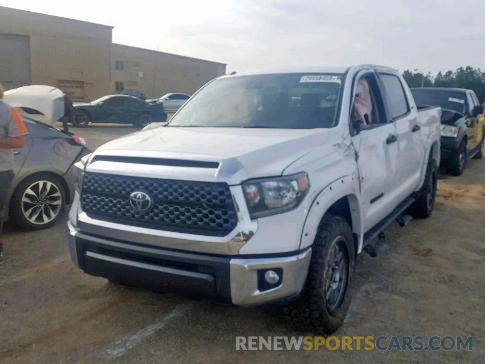 2 Photograph of a damaged car 5TFDW5F11KX790870 TOYOTA TUNDRA CRE 2019
