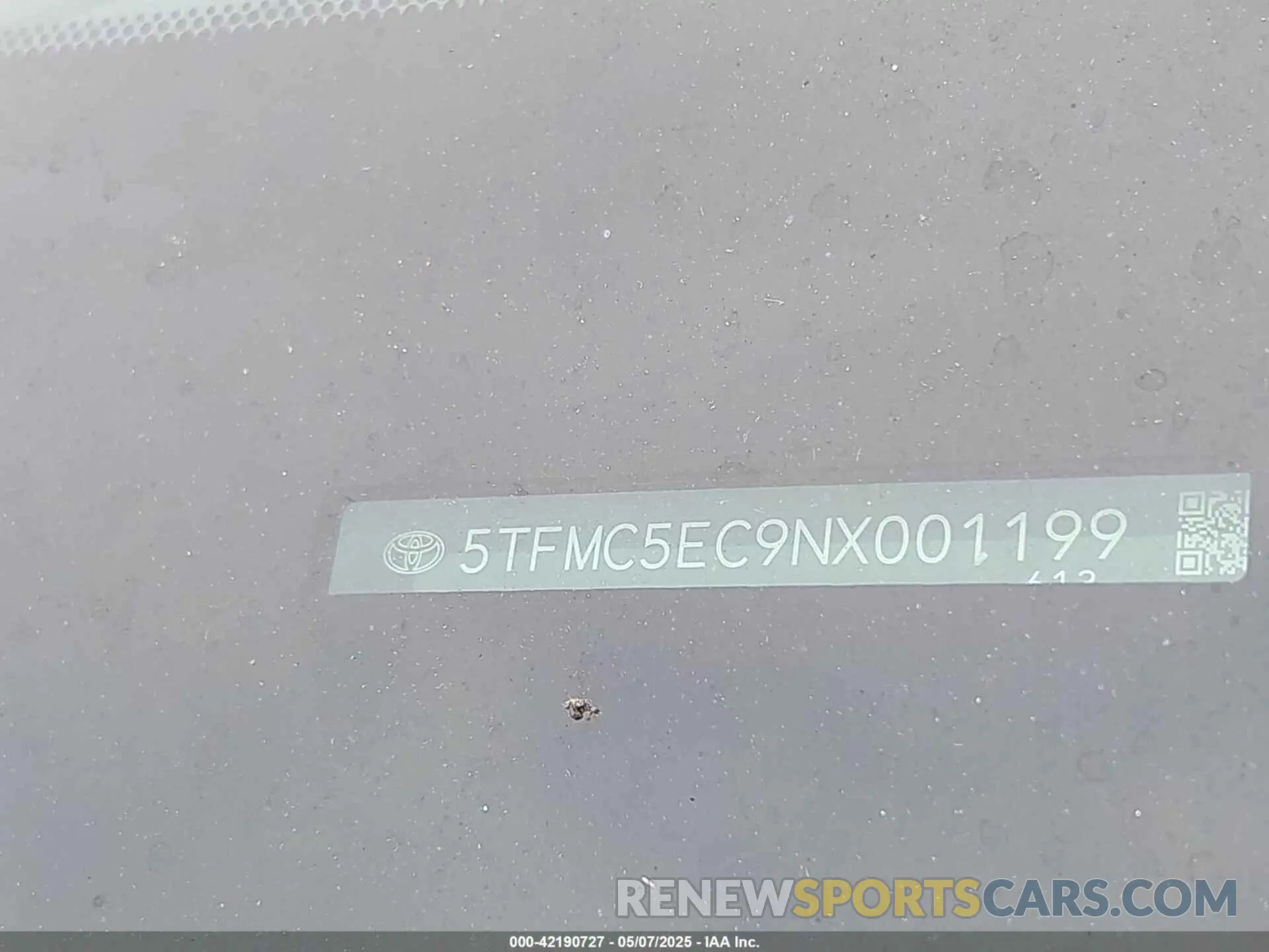9 Фотография поврежденного автомобиля 5TFMC5EC9NX001199 TOYOTA TUNDRA HYBRID 2022