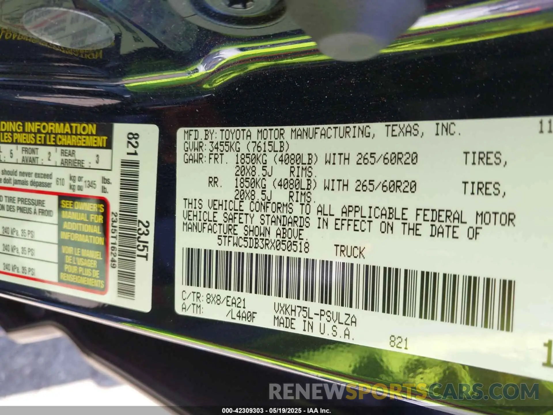 9 Photograph of a damaged car 5TFWC5DB3RX050518 TOYOTA TUNDRA HYBRID 2024