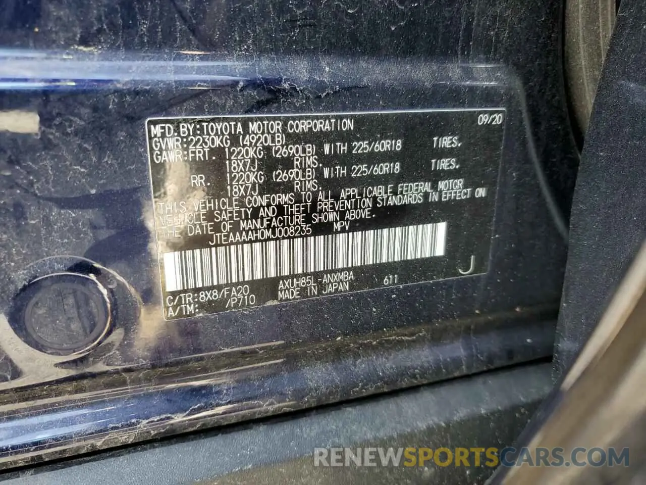 13 Photograph of a damaged car JTEAAAAH0MJ008235 TOYOTA VENZA 2021