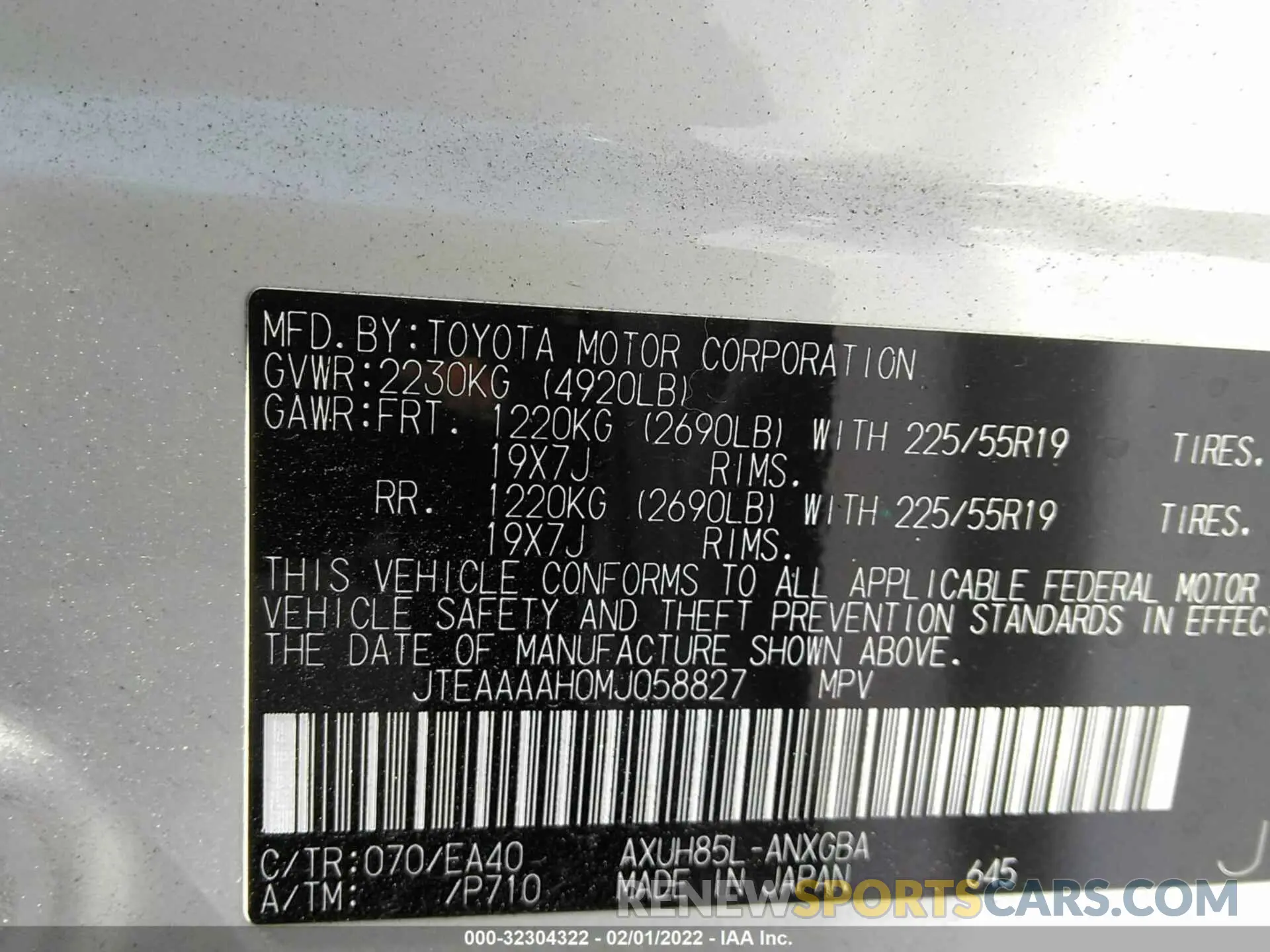9 Фотография поврежденного автомобиля JTEAAAAH0MJ058827 TOYOTA VENZA 2021