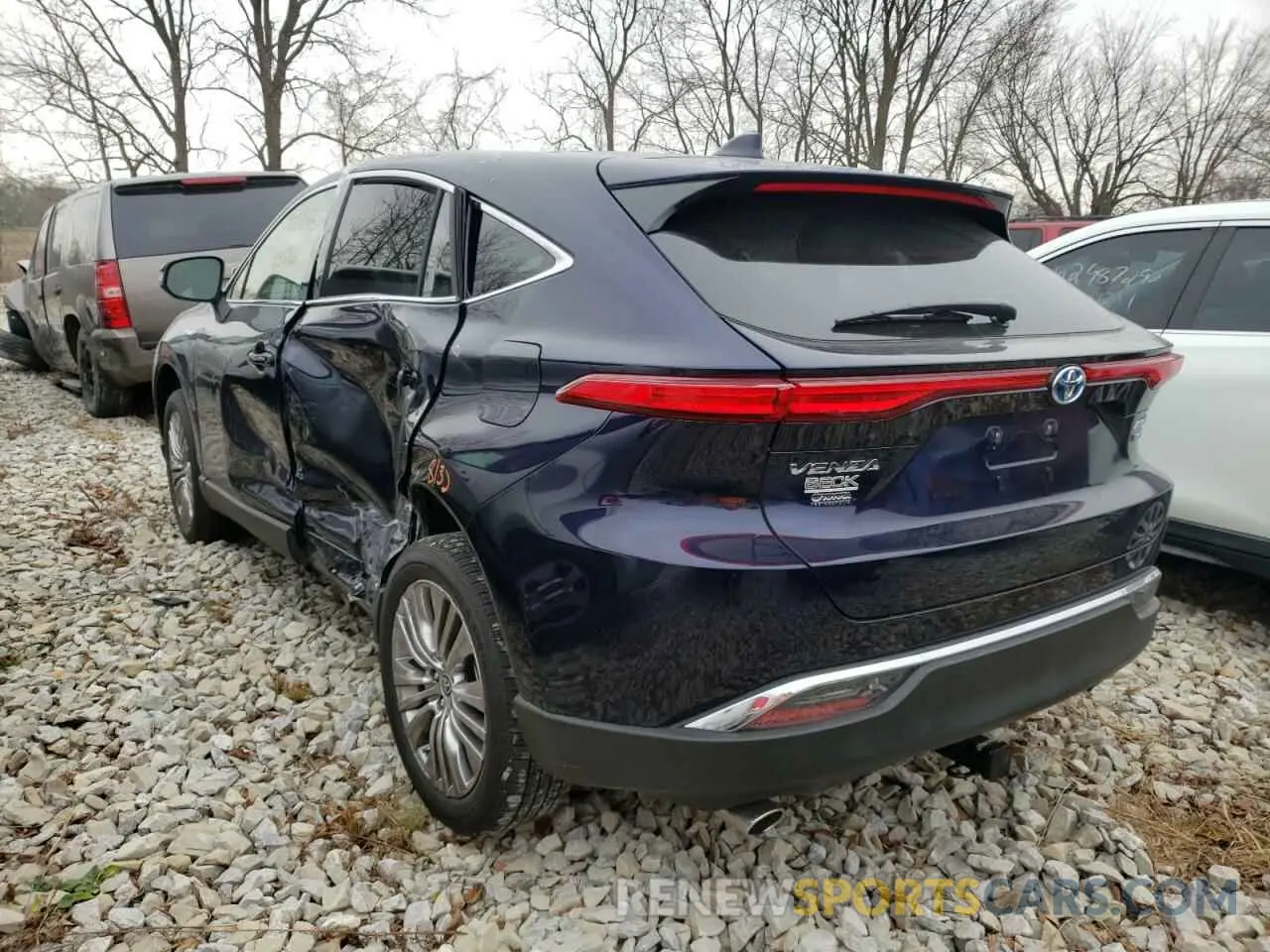 3 Photograph of a damaged car JTEAAAAH1MJ007594 TOYOTA VENZA 2021