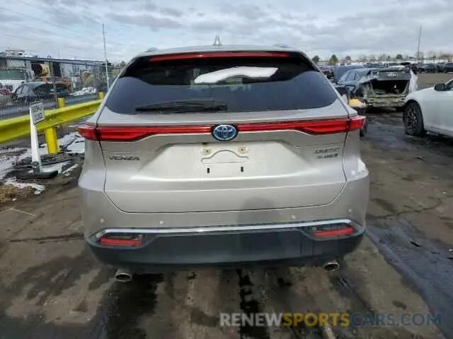 6 Photograph of a damaged car JTEAAAAH1MJ017302 TOYOTA VENZA 2021