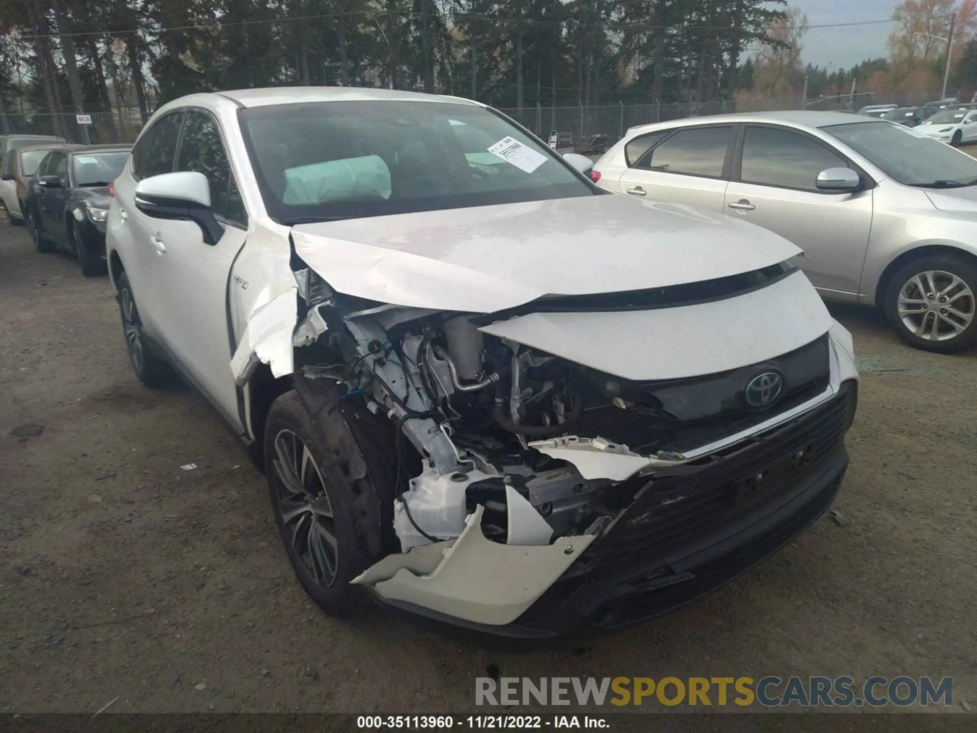 1 Photograph of a damaged car JTEAAAAH1MJ046427 TOYOTA VENZA 2021