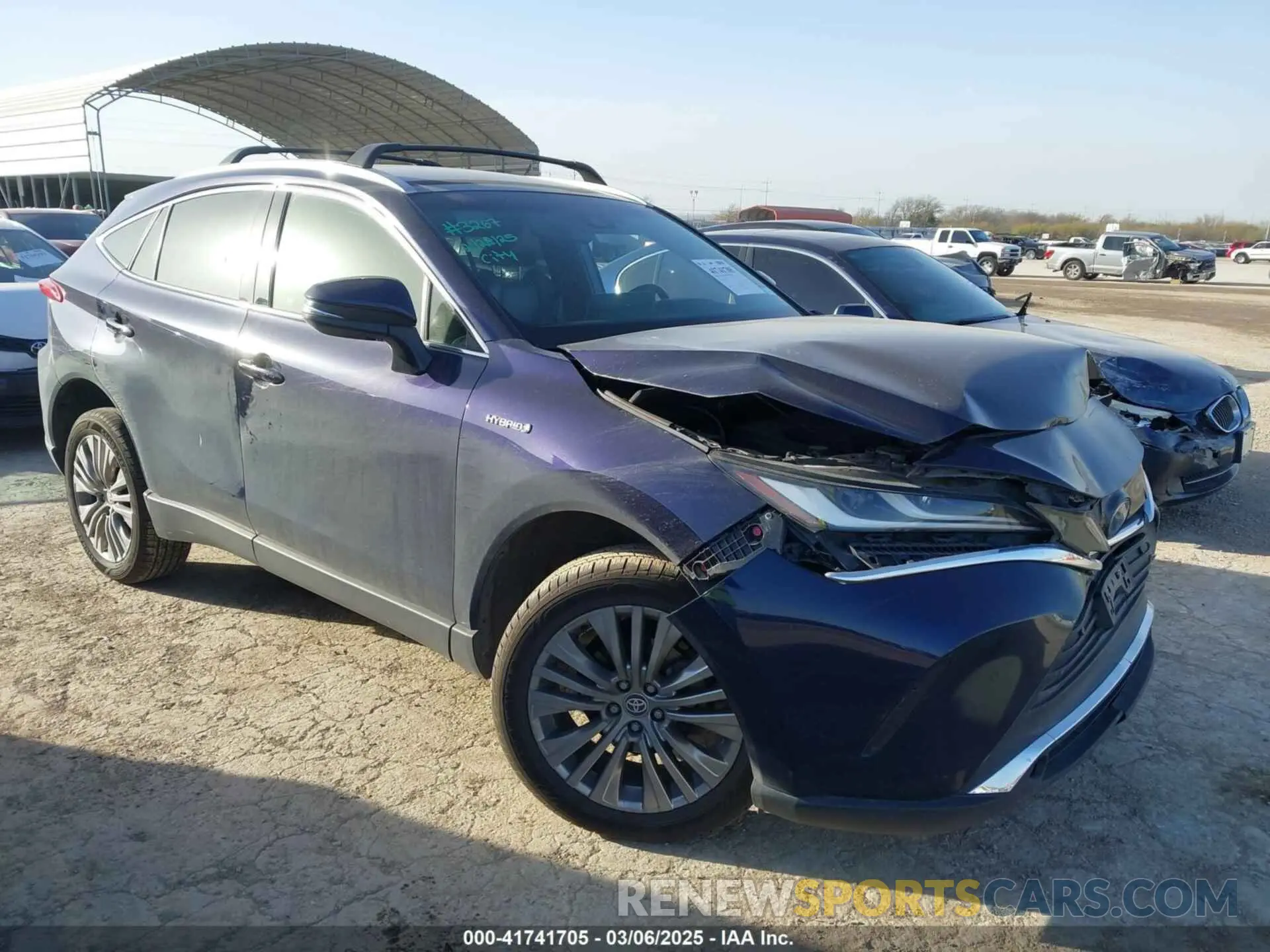 1 Photograph of a damaged car JTEAAAAH3MJ005992 TOYOTA VENZA 2021