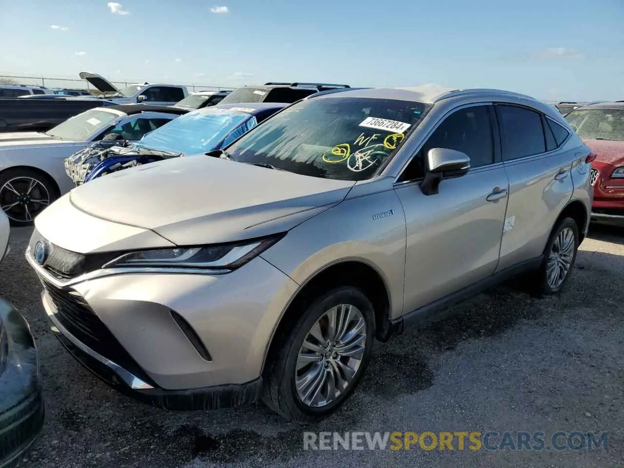 1 Photograph of a damaged car JTEAAAAH7MJ059263 TOYOTA VENZA 2021