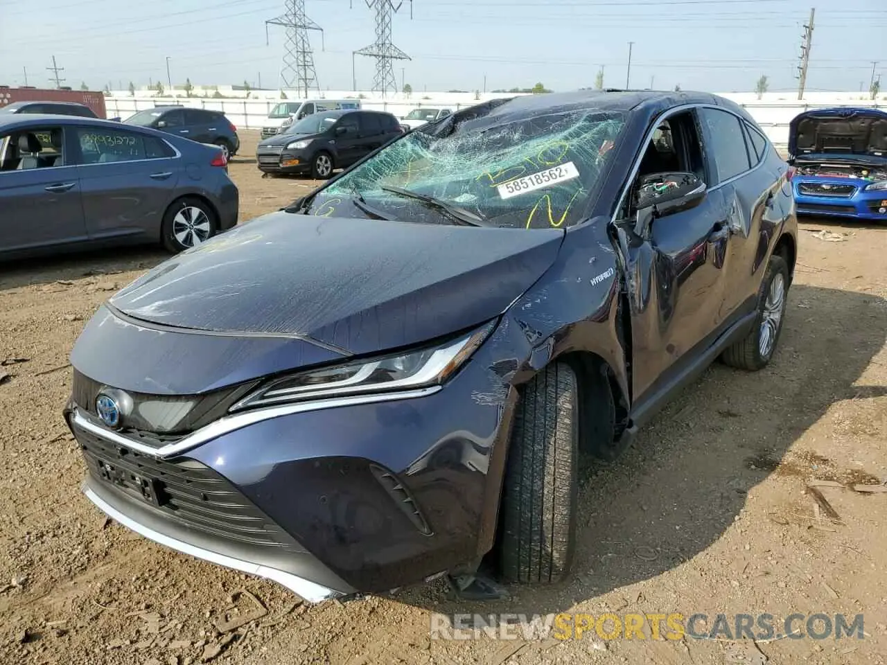 2 Photograph of a damaged car JTEAAAAH8MJ000223 TOYOTA VENZA 2021