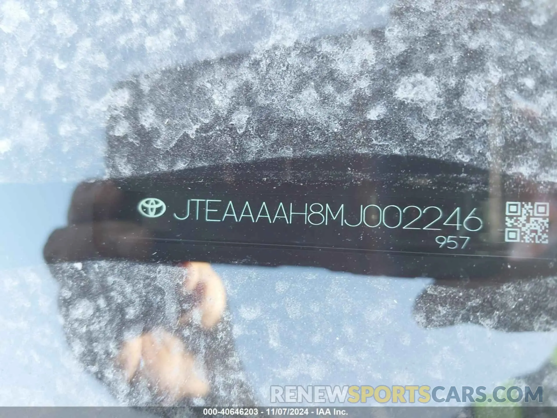 9 Фотография поврежденного автомобиля JTEAAAAH8MJ002246 TOYOTA VENZA 2021