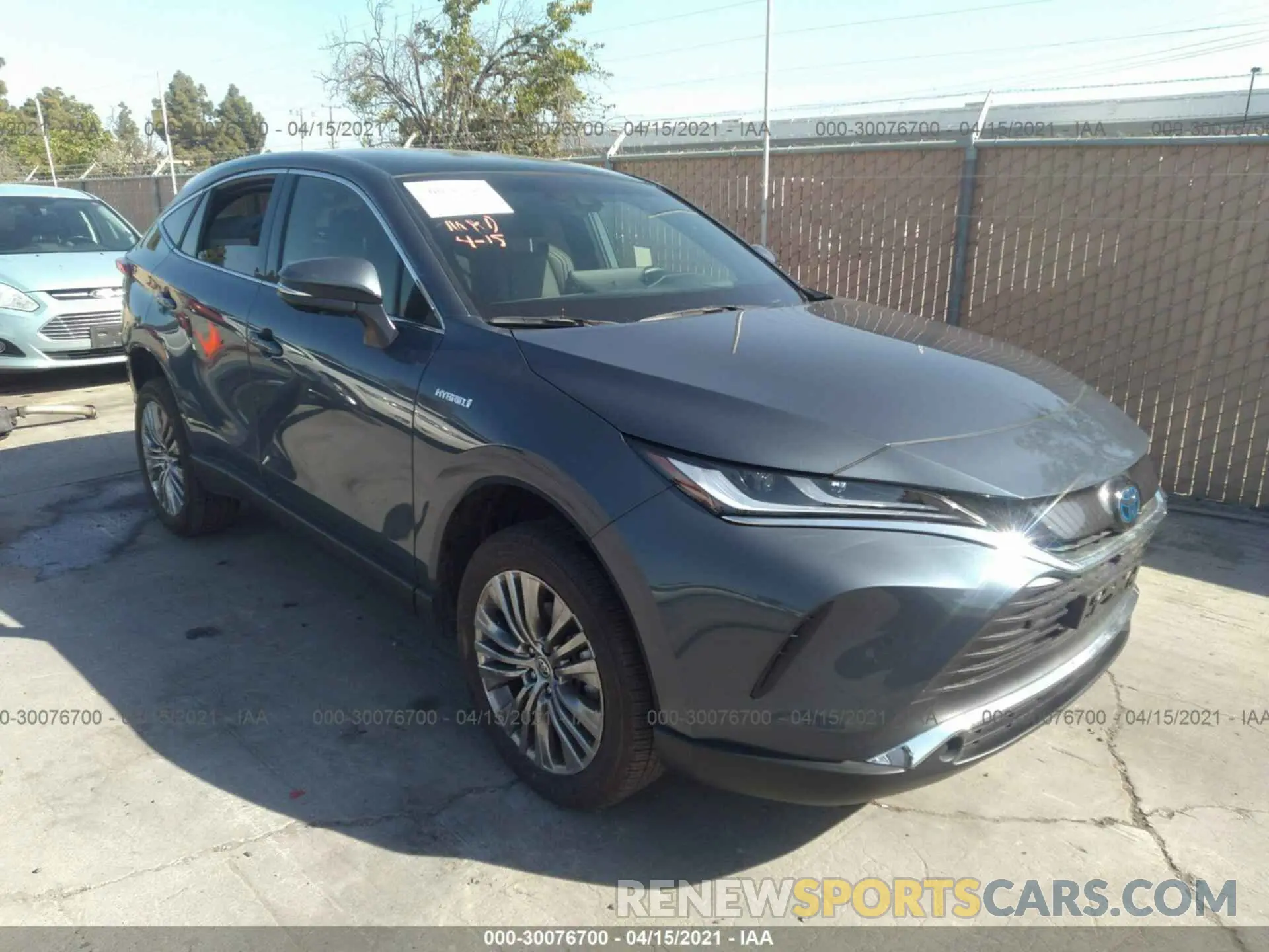 1 Photograph of a damaged car JTEAAAAH8MJ021430 TOYOTA VENZA 2021
