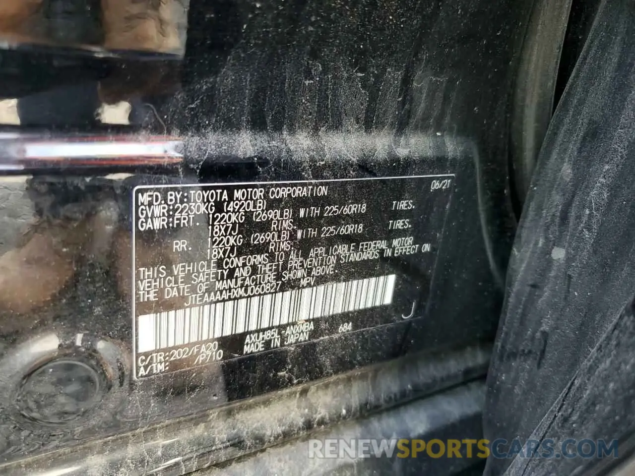 13 Фотография поврежденного автомобиля JTEAAAAHXMJ060827 TOYOTA VENZA 2021