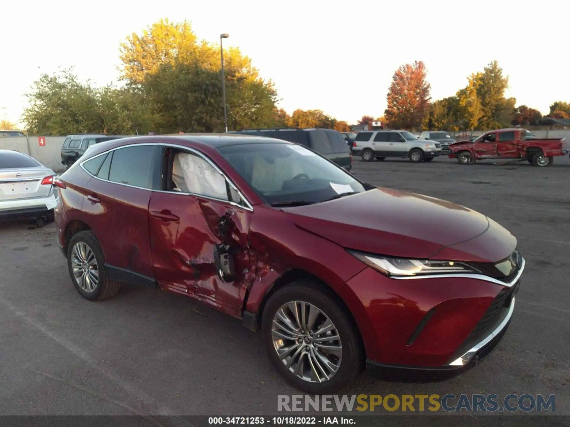 1 Photograph of a damaged car JTEAAAAH8NJ087896 TOYOTA VENZA 2022