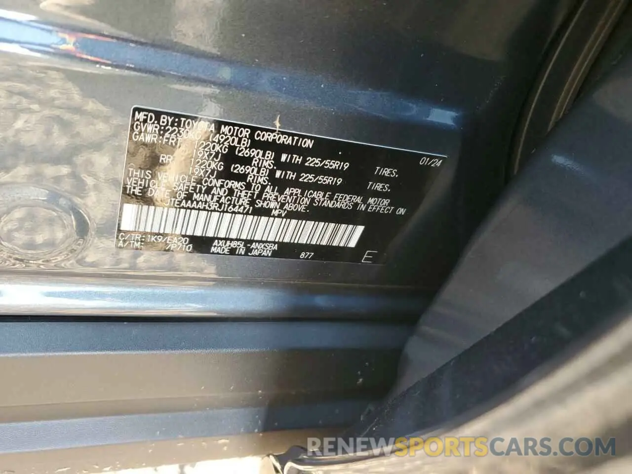 12 Photograph of a damaged car JTEAAAAH3RJ164471 TOYOTA VENZA 2024